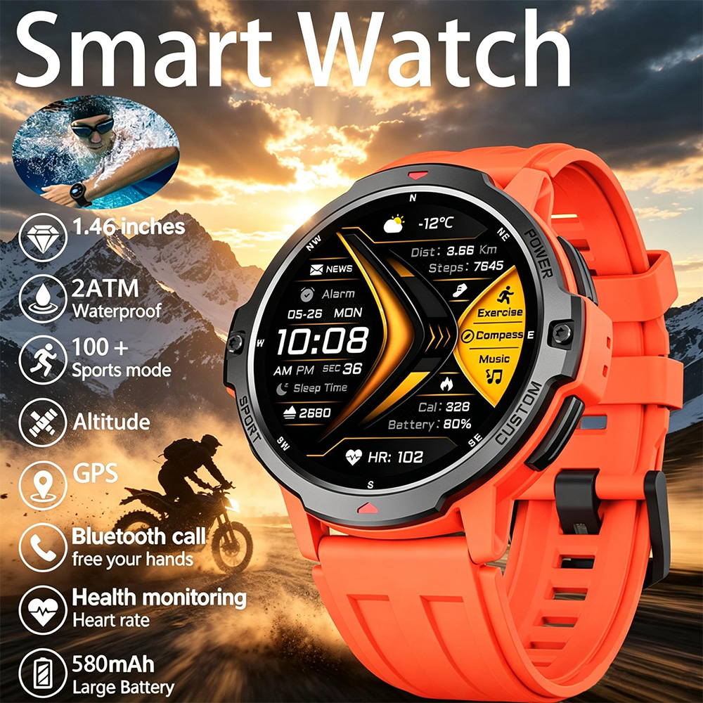 Smartwatch Timex Watches For Men - 새로운 6축 자이로스코프 군용 GPS 스마트워치