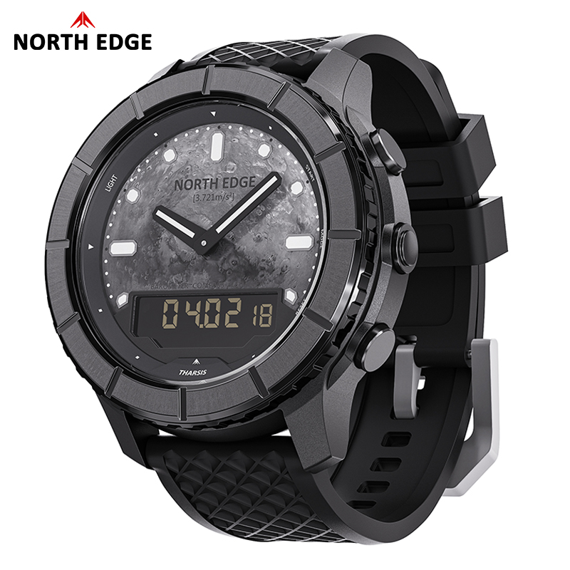 Altimeter Compass Watch - NORTH EDGE THARSIS 남성용 탄소 섬유