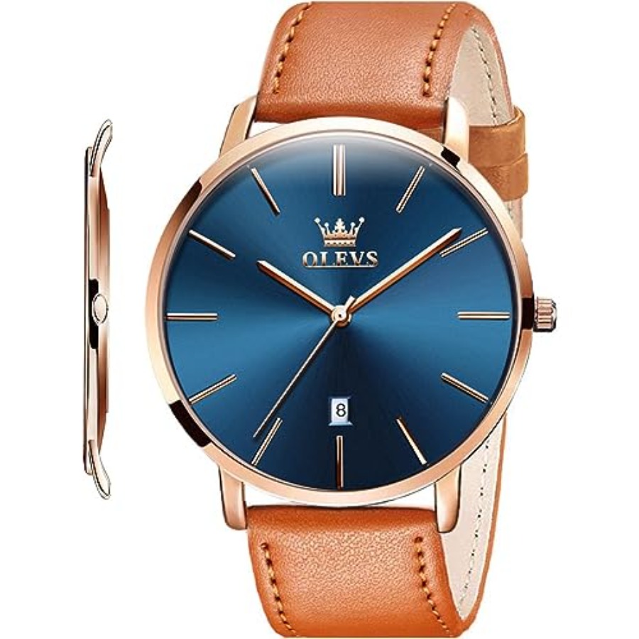 Smartwatch Watches For Men Digital - OLEVS 남성용 가죽 시계 블랙 울트라