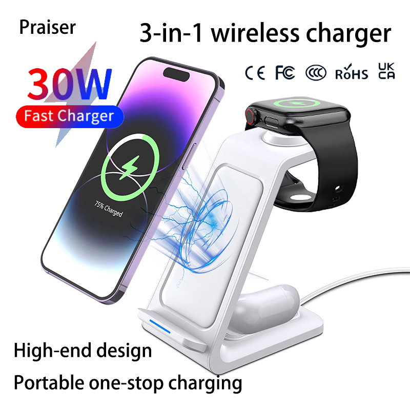 Watch 7 Smartwatch Iphone - 15W 3 in 1 무선 충전