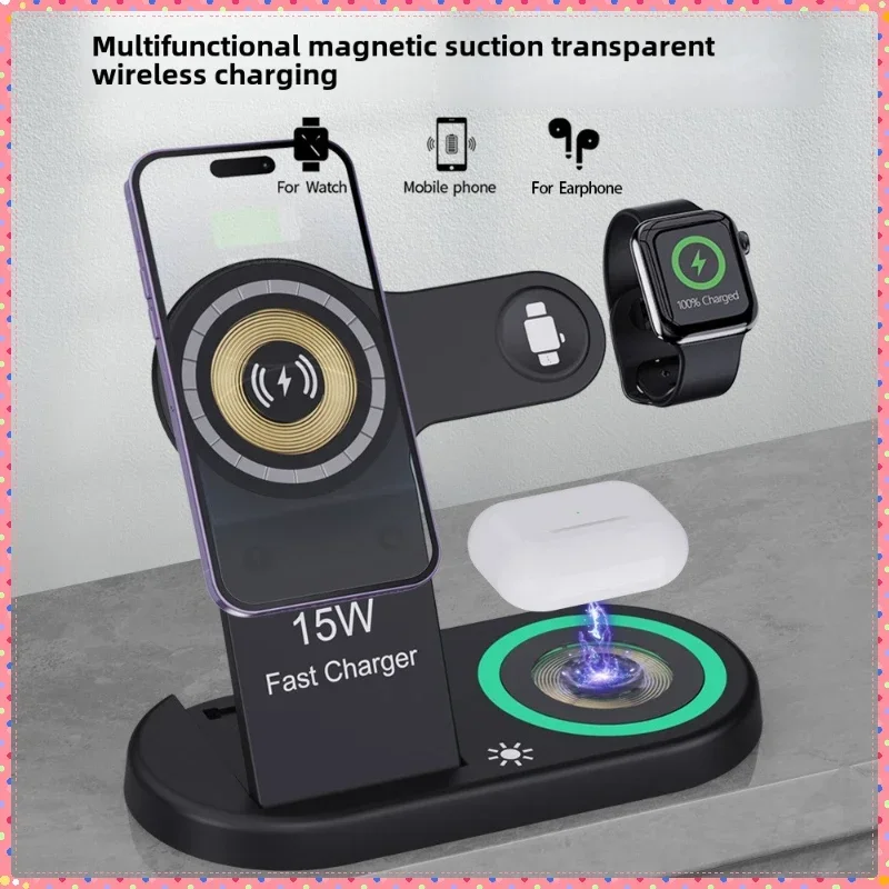 15W 고속 무선 충전 스탠드 3 in 1 접이식 충전 - Watch 7 Smartwatch Iphone 리뷰 및 가격