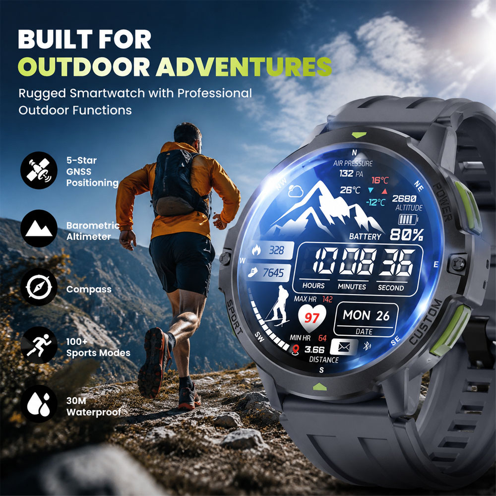 2026 새로운 군용 GPS 스마트워치 3ATM 방수  - Smartwatch Timex Watches For Men 리뷰 및 가격