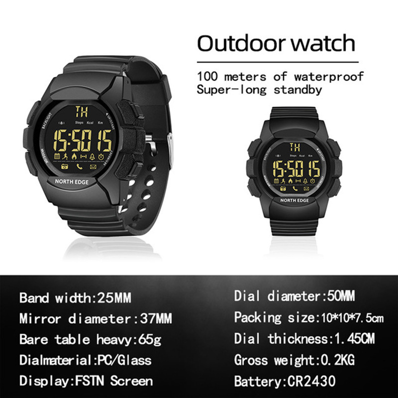 NORTH EDGE AK 100M 방수 야외 스포츠 스 - Smartwatch Watches For Men Digital 리뷰 및 가격