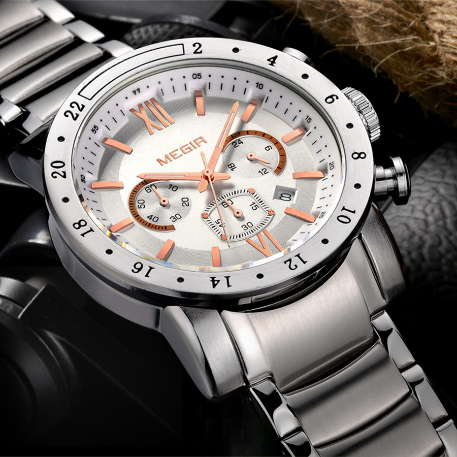 MEGIR 스테인레스 스틸 캐주얼 시계 남성용 방수 발 - Smartwatch Watches For Men Digital 리뷰 및 가격