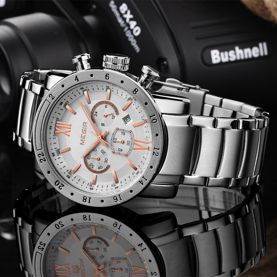 MEGIR 스테인레스 스틸 캐주얼 시계 남성용 방수 발 - Smartwatch Watches For Men Digital 리뷰 및 가격