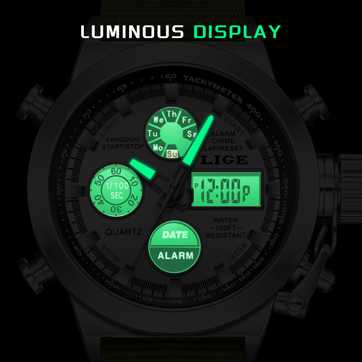 LIGE 남성용 빅 브랜드 듀얼 타임 디자이너 시계 패 - Smartwatch Watches For Men Digital 리뷰 및 가격