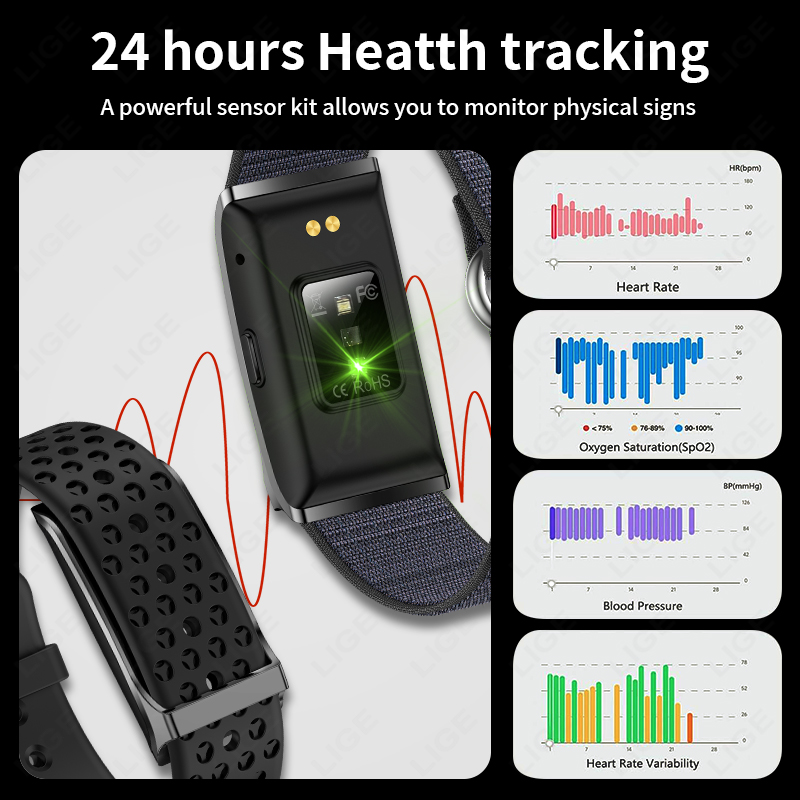 LIGE 스마트 시계 심박수 혈압 모니터 걸음계기 스포 - Smartwatch Sports Watches For Women 리뷰 및 가격