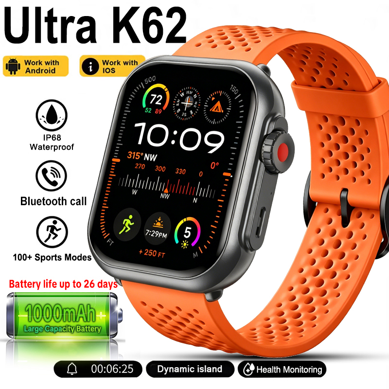 뉴 워치 울트라 K62 스마트워치 남녀공용 1000mA - Smartwatch Sports Watches For Women 리뷰 및 가격