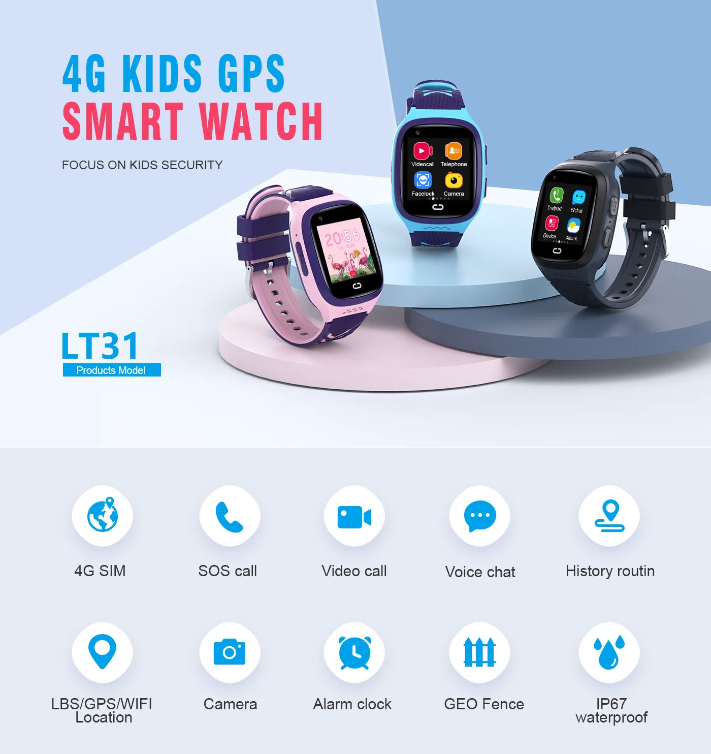 4G 키즈 스마트워치 SOS 방수 WiFi GPS 영상 - Smartwatch Watches For Girls 리뷰 및 가격