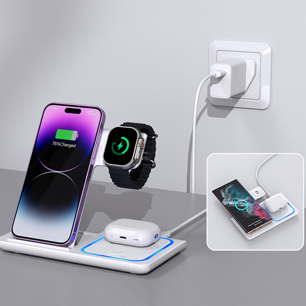 LED 3 in 1 무선 충전 스테이션 아이폰 17 1 - Watch 7 Smartwatch Iphone 리뷰 및 가격
