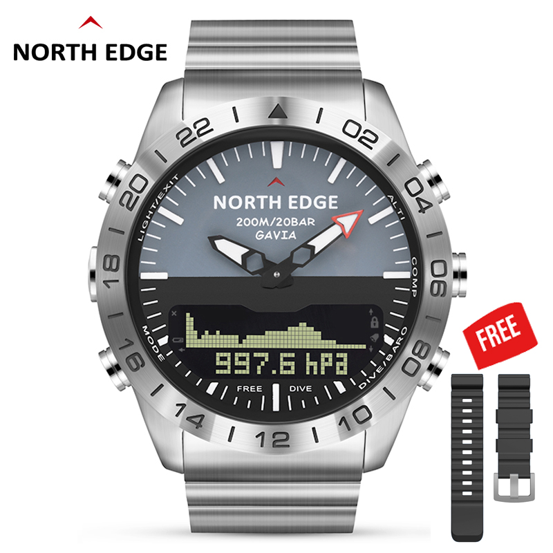 남자 다이브 스포츠 디지털 시계 남자 시계 군대 고급  - Altimeter Compass Watch 리뷰 및 가격
