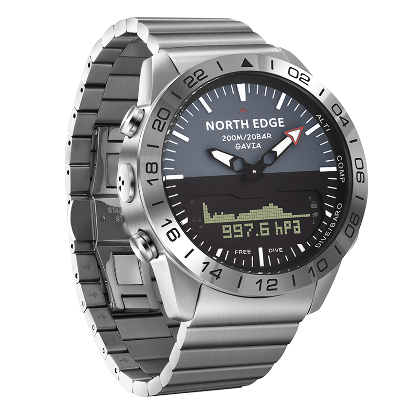 남자 다이브 스포츠 디지털 시계 남자 시계 군대 고급  - Altimeter Compass Watch 리뷰 및 가격