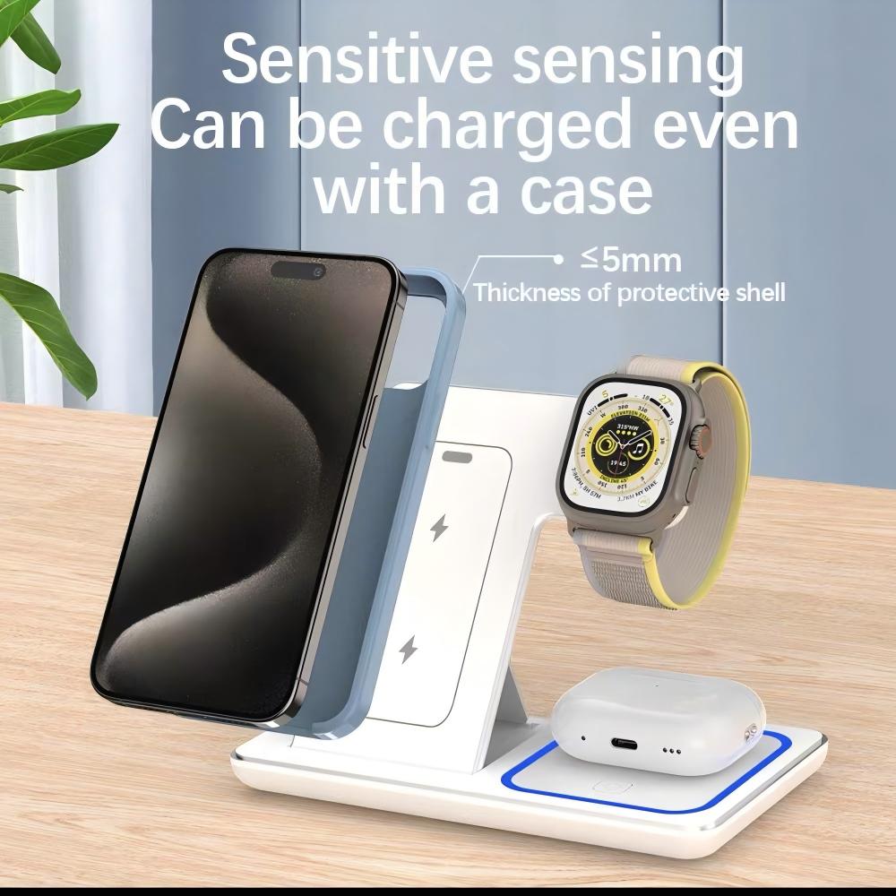 무선 충전기 홀더 스탠드 3 in 1 접이식 고속 충전 - Watches Smartwatch Samsung 리뷰 및 가격