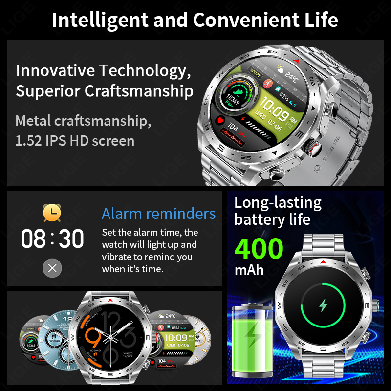 LIGE AMOLED 스크린 스마트워치와 이어버드 블루 - Smartwatch Noise Watches For Women 리뷰 및 가격