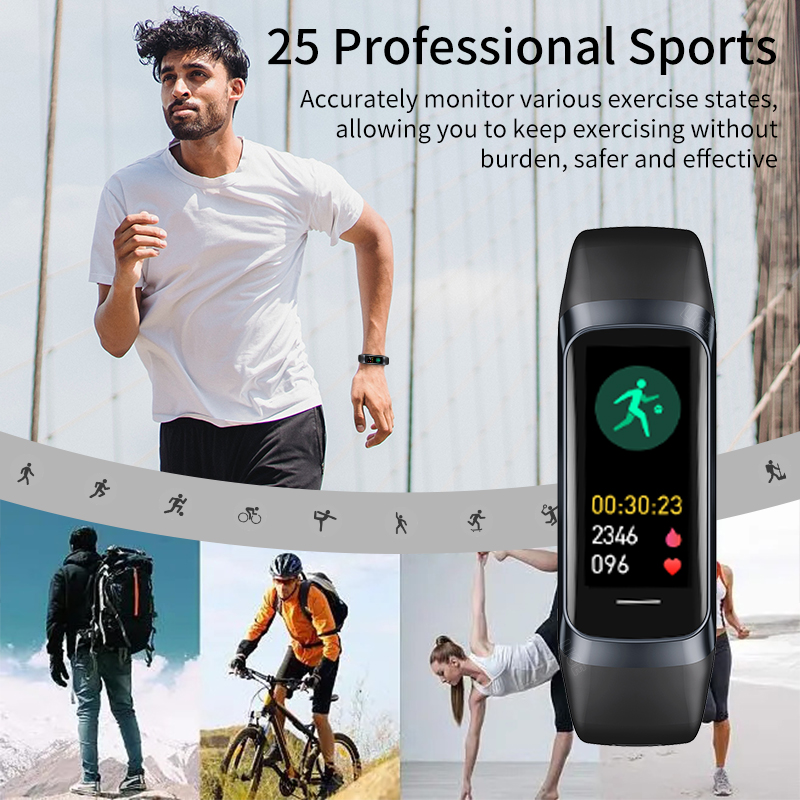 LIGE 1.1인치 아몰레드 심박수 모니터 스마트 팔찌 - Smartwatch Health Watches For Women 리뷰 및 가격