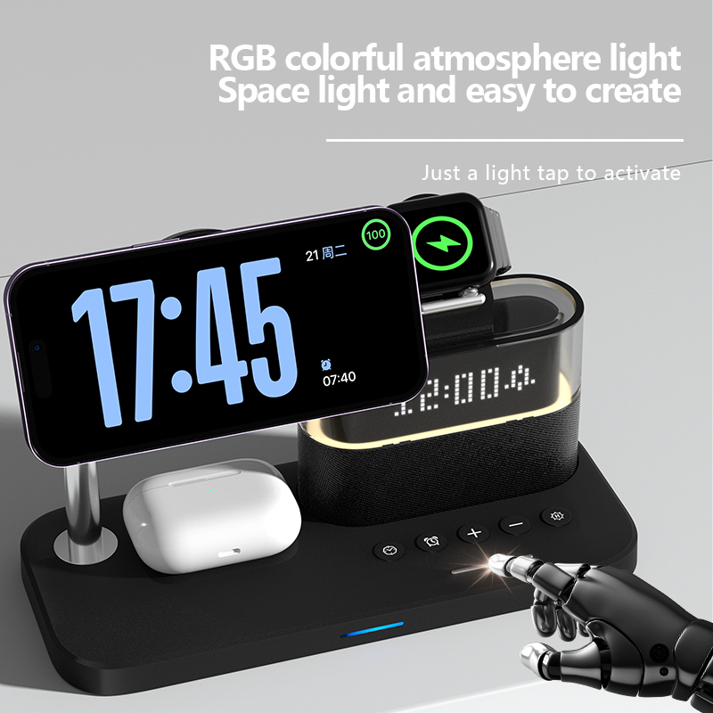 다기능 무선 충전기 스탠드 패드 RGB 라이트 알람 시 - Watches Smartwatch Samsung 리뷰 및 가격