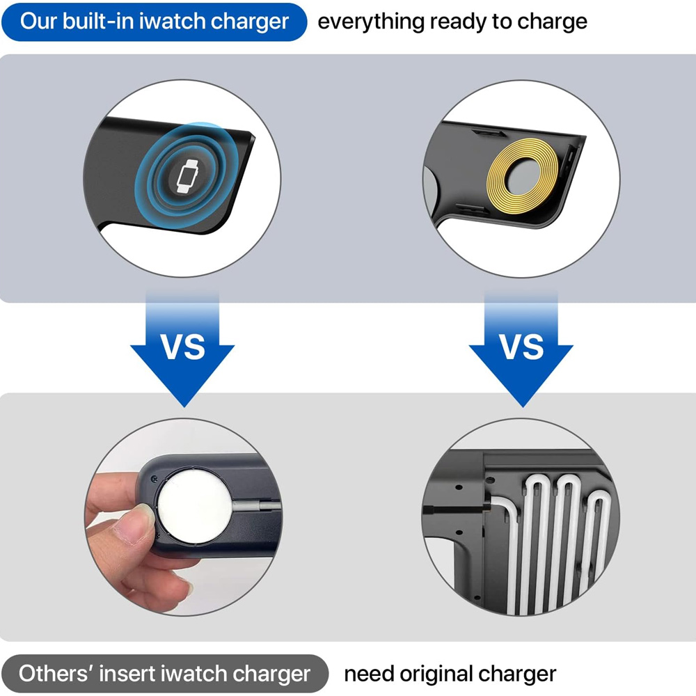 15W 3 in 1 LED 고속 무선 충전 스탠드 접이 - Watch 7 Smartwatch Iphone 리뷰 및 가격