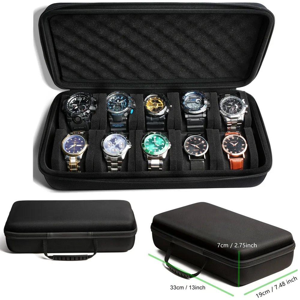 10 슬롯 시계 상자 주최자 휴대용 지퍼 시계 여행용  - Tag Watches Smartwatch 리뷰 및 가격