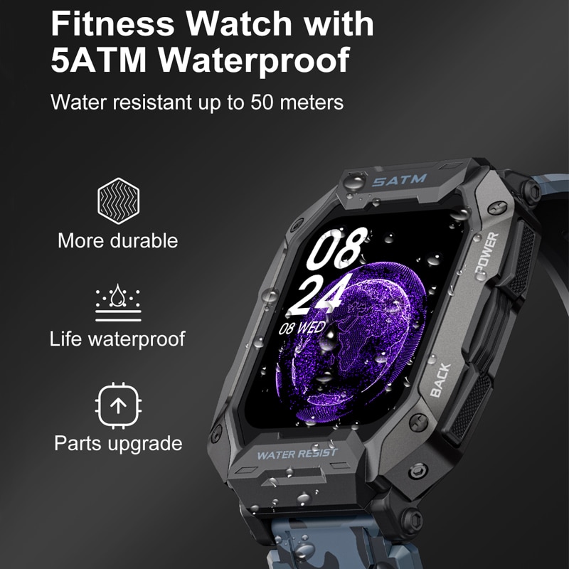LIGE 남성용 새로운 스마트 시계 블루투스 풀 터치  - Smartwatch Timex Watches For Men 리뷰 및 가격