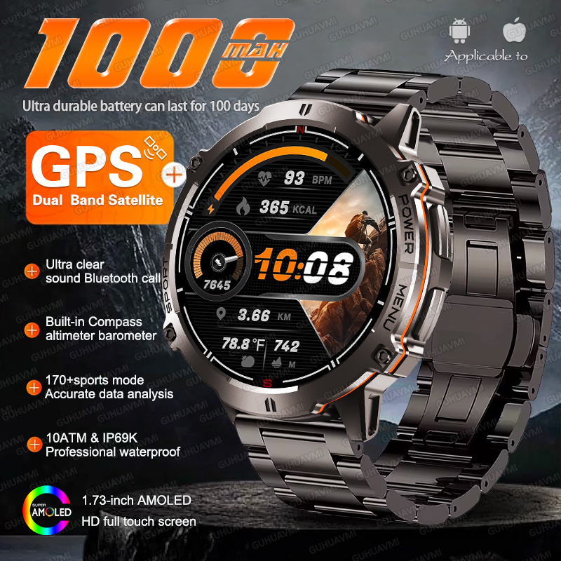 NEW TANK X3 밀리터리 1000mAh GPS 스 - Altimeter Compass Watch 리뷰 및 가격