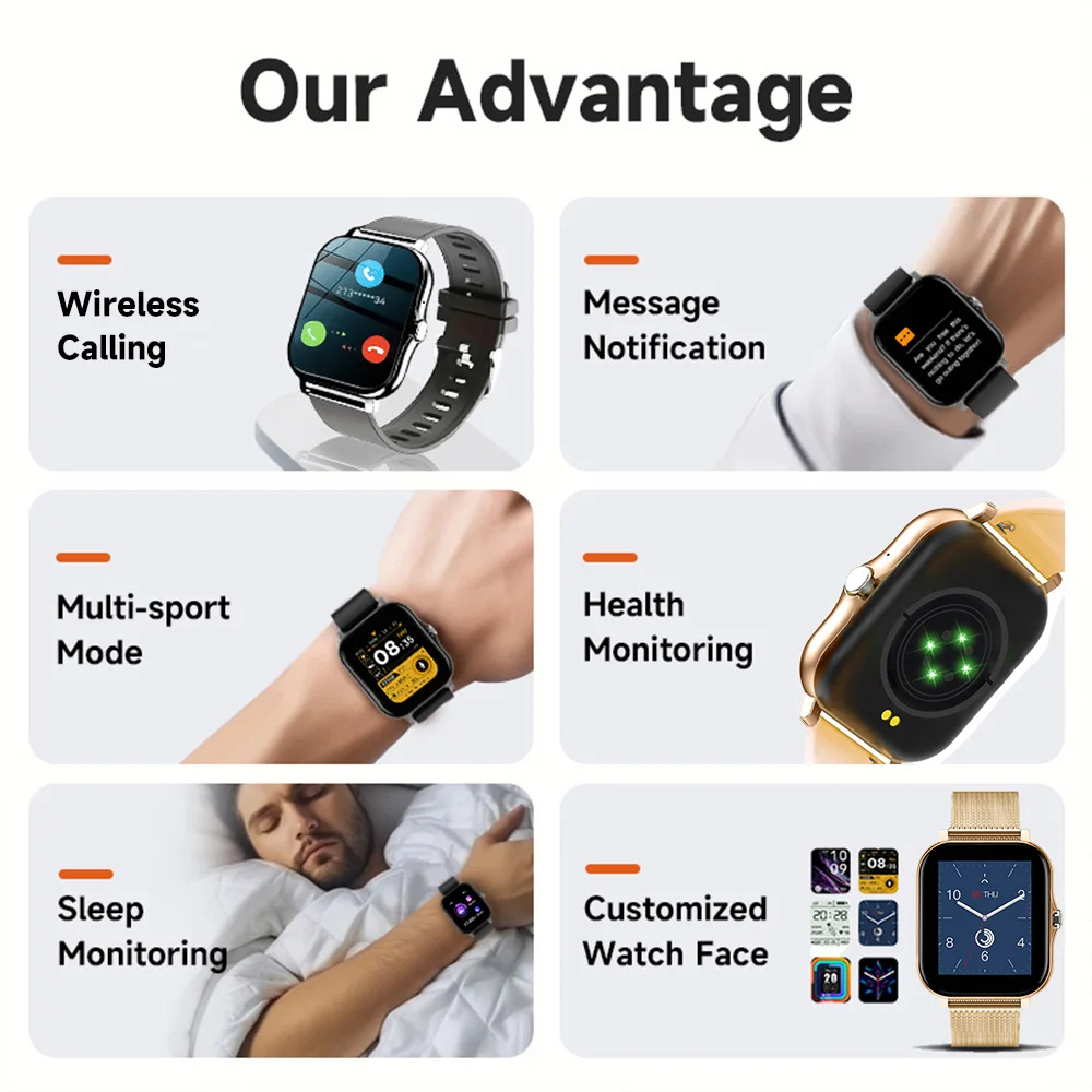 안드로이드 IOS 시계용 스마트 시계 1.83인치 HD - Smartwatch Sports Watches For Women 리뷰 및 가격