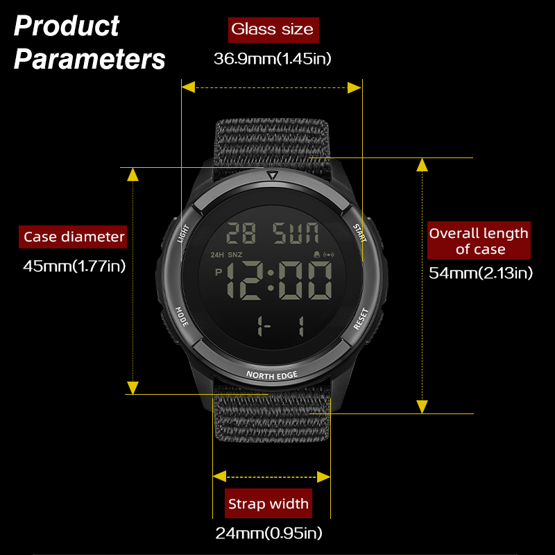 NORTH EDGE 2025 TERRAX 남성용 디지털 - Smartwatch Digital Watches For Men 리뷰 및 가격