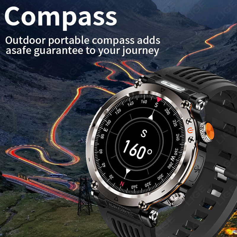 새로운 군용 야외 스마트워치 남성용 심박수 모니터 시계 - Watch Smart Smartwatch 리뷰 및 가격