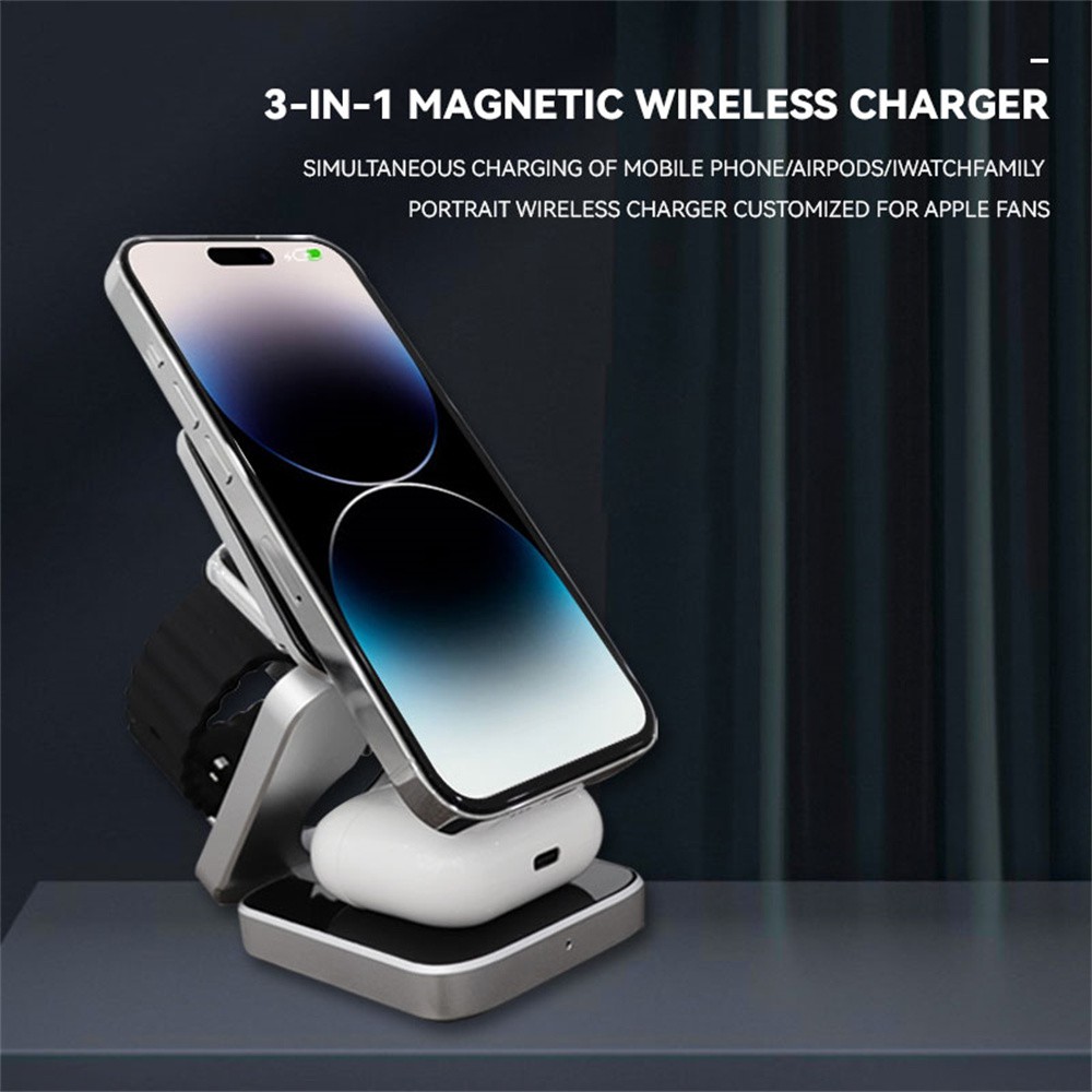 접이식 자기 무선 충전기 Samsung S25 S24  - Watch 7 Smartwatch Iphone 리뷰 및 가격