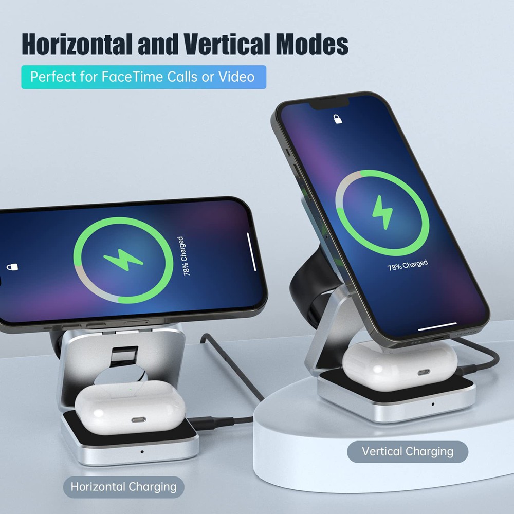 접이식 자기 무선 충전기 Samsung S25 S24  - Watch 7 Smartwatch Iphone 리뷰 및 가격