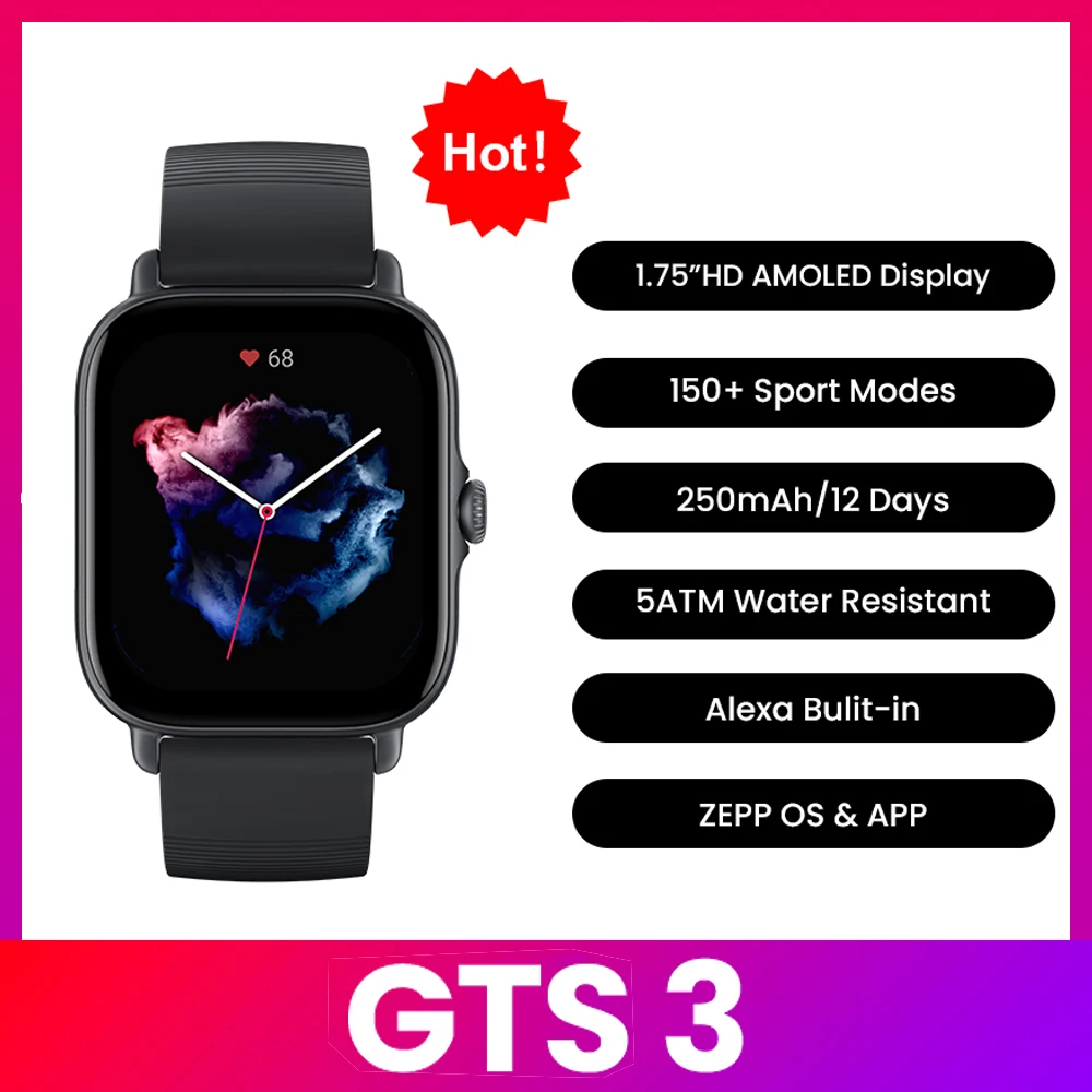 아마즈핏 GTS 3 스마트워치 5ATM 방수 GPS 블 - Smartwatch Timex Watches For Men 리뷰 및 가격