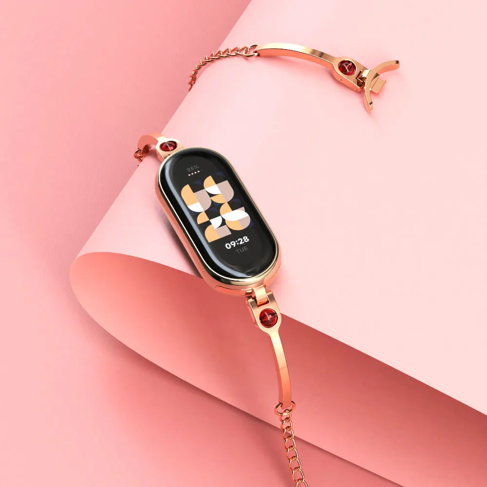 Xiaomi Mi Band 8용 스테인레스 스틸 교체  - Smartwatch Watches For Girls 리뷰 및 가격