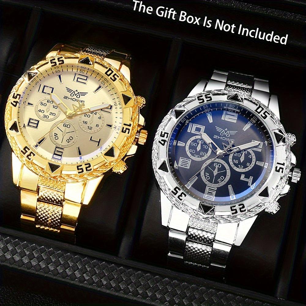 2개/세트 남성 비즈니스 시계 패션 아랍어 다이얼 스틸 - Smartwatch Watches For Men Digital 리뷰 및 가격