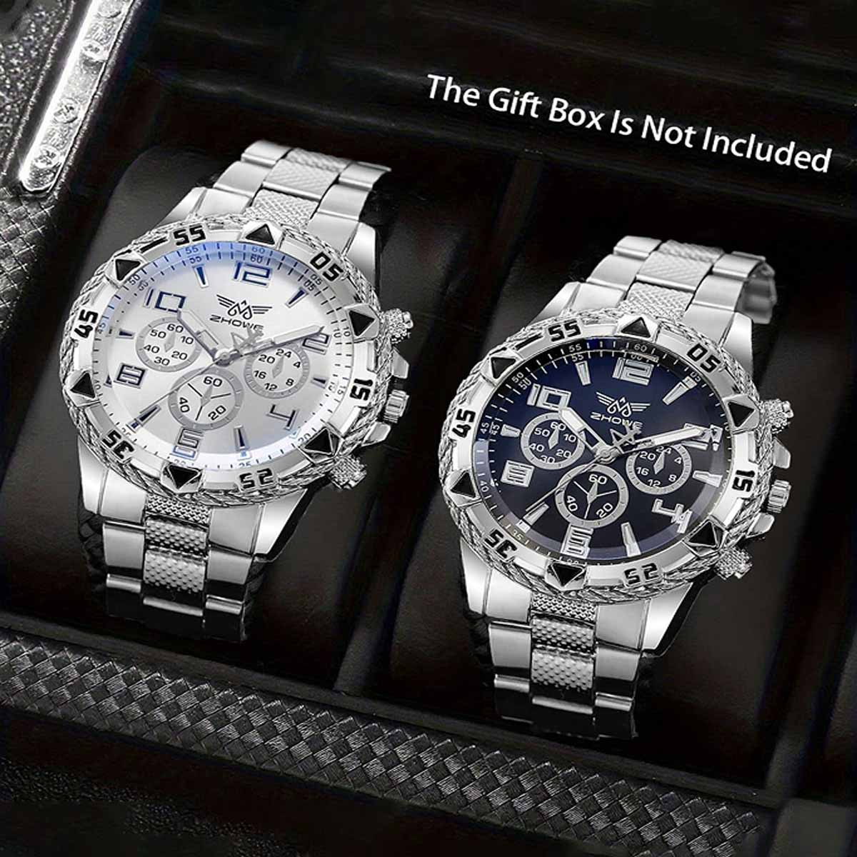 2개/세트 남성 비즈니스 시계 패션 아랍어 다이얼 스틸 - Smartwatch Watches For Men Digital 리뷰 및 가격
